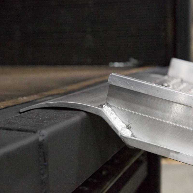 plate end of the HD Ramps 10' x 26" Plate End Aluminum Walk Ramp