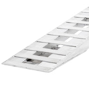 knife foot of the HD Ramps 12' L x 16" W Aluminum Hook End Car Trailer Ramps 5,000 lb. Per Axle Capacity 