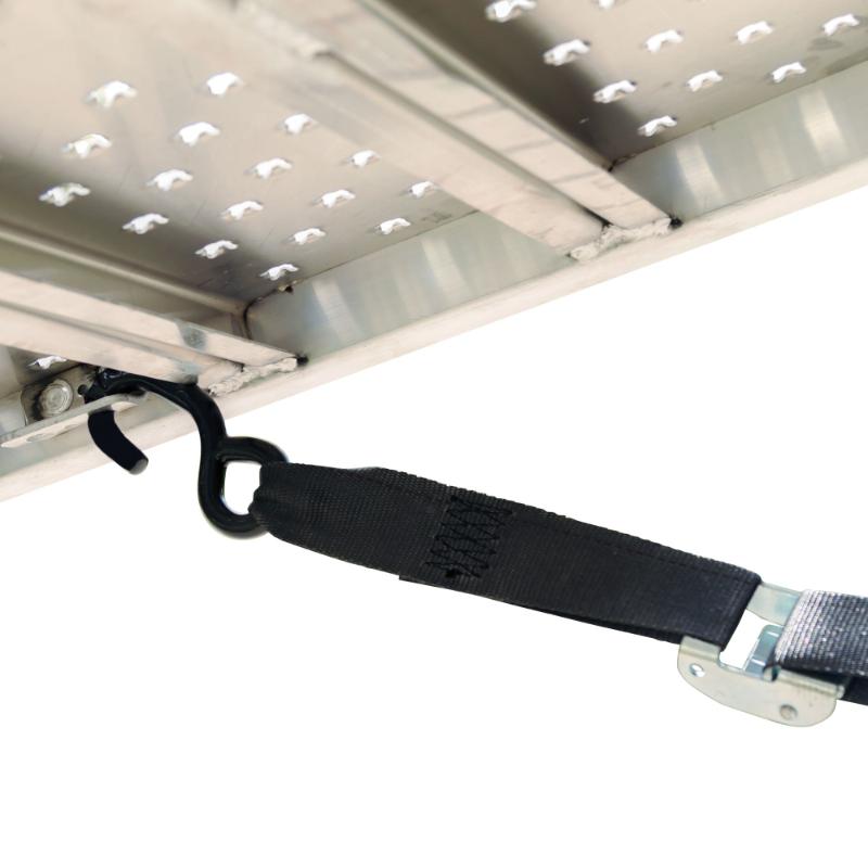 safety strap of the HD Ramps 12' x 26" Plate-End Aluminum Walk Ramp