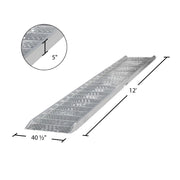dimensions of the HD Ramps 12' x 40-1/2" Plate End Aluminum Walk Ramp