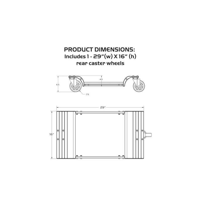 Caliber TraxWheels 2.0 - Rear Wheel Casters