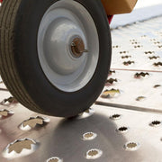 punch plate of the HD Ramps 14' x 40-1/2" Plate End Aluminum Punch Plate Walk Ramp