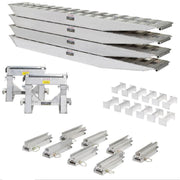 HD Ramps 16' L x 16" W 4 Bunk Load Leveler / 4 Ramp System for 16" H Step Deck Trailers bundle
