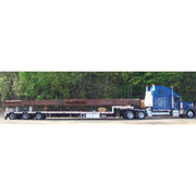 HD Ramps 16' L x 16" W 4 Bunk Load Leveler / 4 Ramp System for 16" H Step Deck Trailers ramp used as load leveler side view of the truck