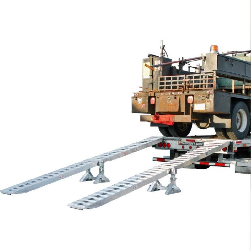 HD Ramps 16' L x 16" W Step Deck Trailer Ramp Kit in use by a truck