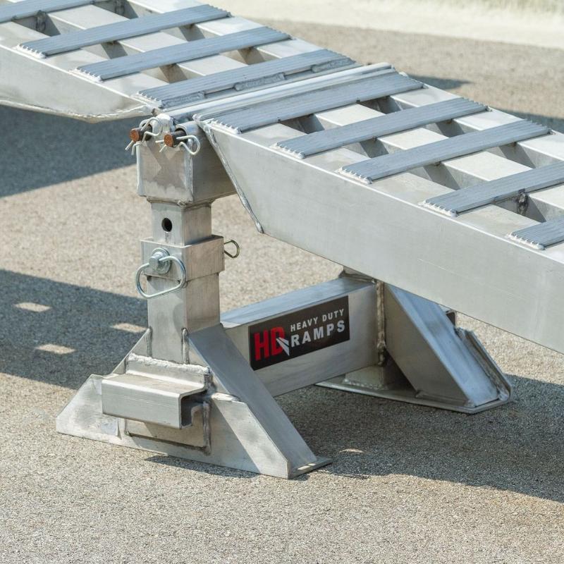 HD Ramps 16' L x 18" W 2 Bunk Load Leveler / 4 Ramp System for 22" H Step Deck Trailers ramp support stand