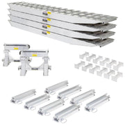 HD Ramps 16' L x 18" W 4 Bunk Load Leveler / 4 Ramp System for 18" H Step Deck Trailers bundle
