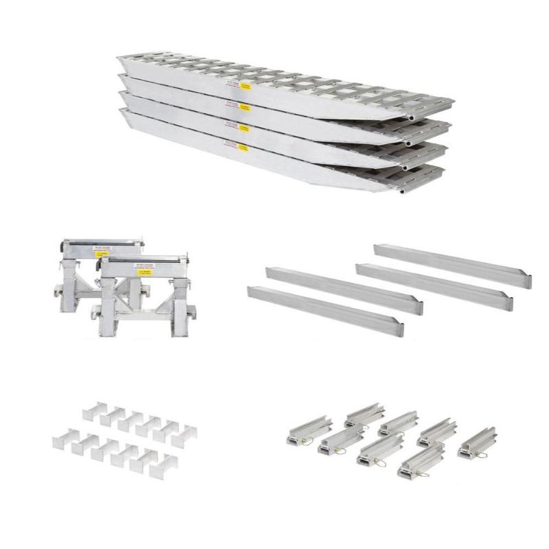 HD Ramps 16' L x 18" W 4 Bunk Load Leveler / 4 Ramp System for 22" H Step Deck Trailers bundled products
