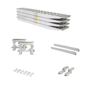 HD Ramps 16’ L x 20" W 2 Bunk Load Leveler / 4 Ramp System for 26" H Step Deck Trailers bundle
