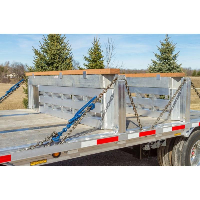 HD Ramps 16’ L x 20" W 2 Bunk Load Leveler / 4 Ramp System for 26" H Step Deck Trailers ramp assembled as load lever with lumber clips
