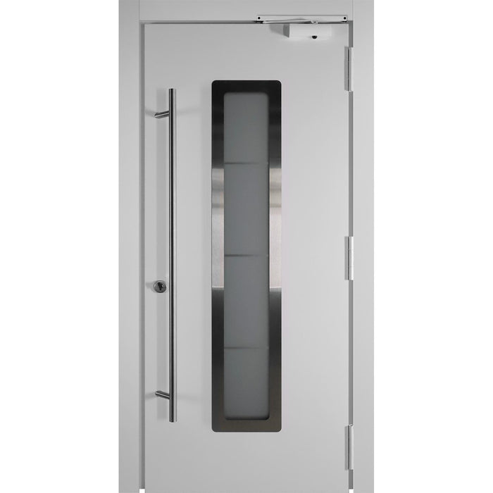 Belldinni Modern Front Steel Door Argos Black/White 37 2/5" X 81 1/2" + HARDWARE-Belldinni Inc.-Access Division