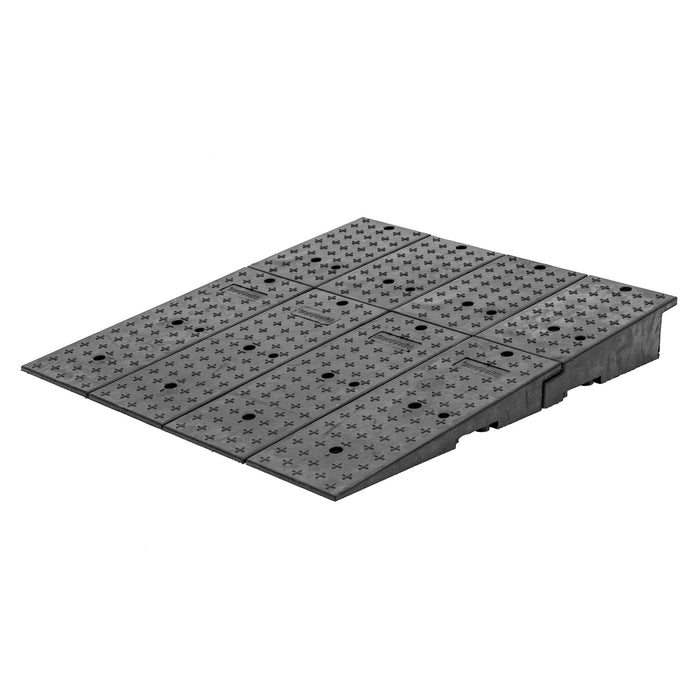 Guardian Rubber Full-Width Wedge Shipping Container Ramps - 49" x 44" - 20,000 lbs Capacity