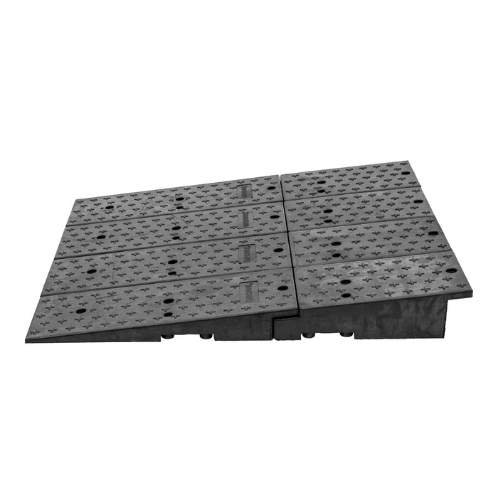 Guardian Rubber Full-Width Wedge Shipping Container Ramps - 49" x 44" - 20,000 lbs Capacity