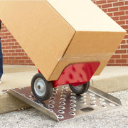 Guardian 27" x 27" Heavy-Duty Aluminum Curb Ramp with EZ-Traction in use
