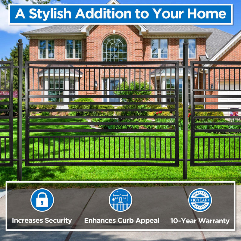 Aleko 2-Panel Fence Kit - BARCELONA Style - 8x5 ft.