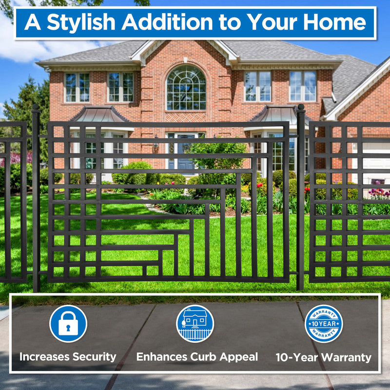 Aleko 2-Panel Fence Kit - KYIV Style - 8x5 ft.