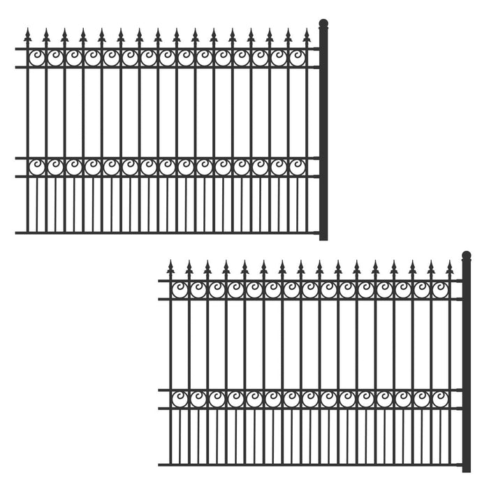 Aleko 2-Panel Fence Kit - LONDON Style - 8x5 ft. Each