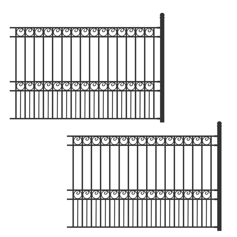 Aleko 2-Panel Fence Kit - PARIS Style - 8x5 ft. Each