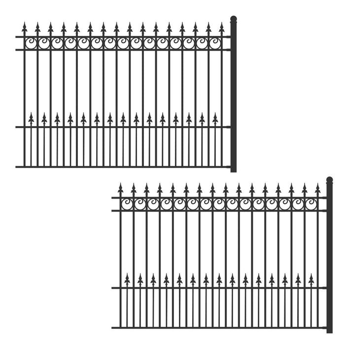 Aleko 2-Panel Fence Kit - PRAGUE Style - 8x5 ft. Each