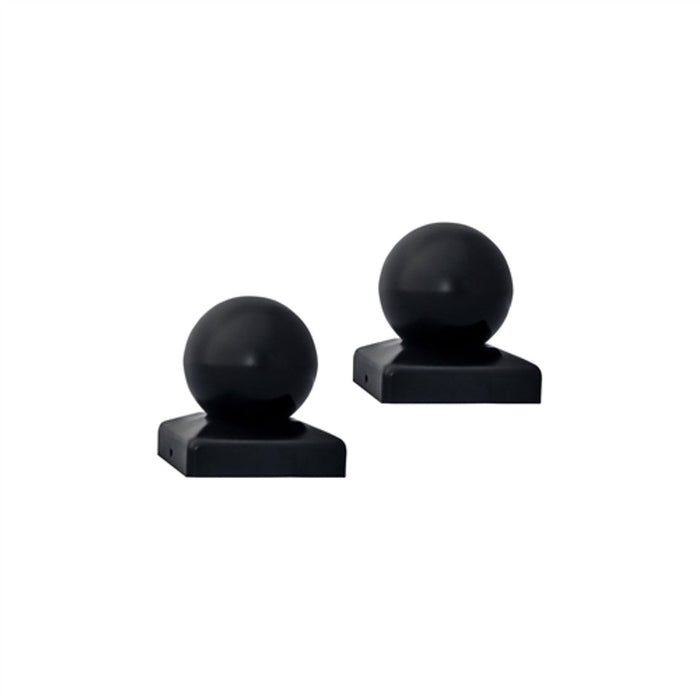 Aleko Small Cap for Driveway Gate Post - 1.7 x 1.7 Inches - Black - Lot of 2