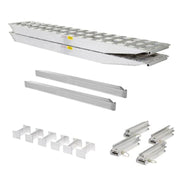 bundled products of the HD Ramps 2 Bunk Load Leveler / 2 Ramp System 8'x18" for 24" H Step Deck Trailers