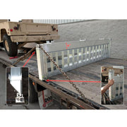 stake pocket support of the HD Ramps 2 Bunk Load Leveler / 2 Ramp System 8'x18" for 24" H Step Deck Trailers