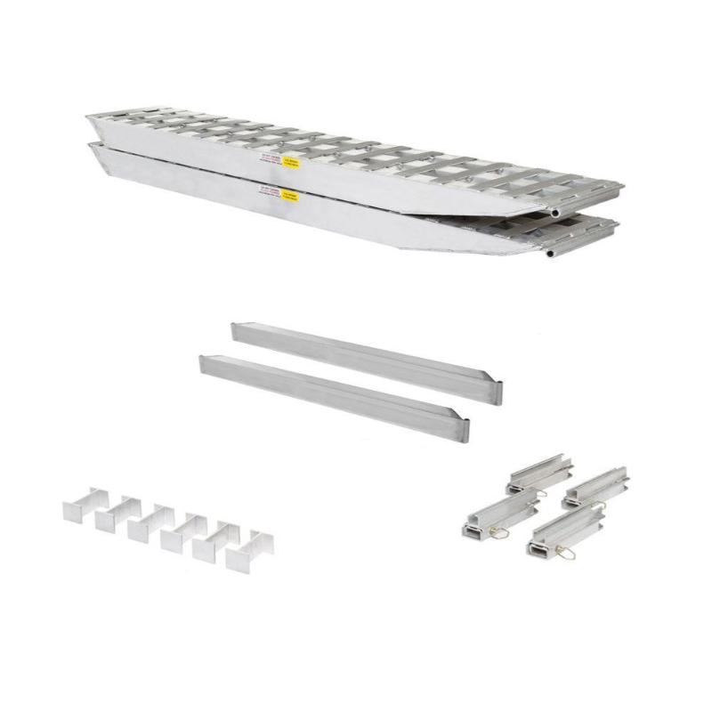 bundled products of the HD Ramps 2 Bunk Load Leveler / 2 Ramp System 8'x20" for 26" H Step Deck Trailers