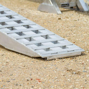 pin on end of the HD Ramps 2 Bunk Load Leveler / 2 Ramp System 8'x20" for 26" H Step Deck Trailers