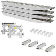 bundled products of the HD Ramps 2 Bunk Load Leveler / 4 Ramp System 16'x16" for 16" H Step Deck Trailers