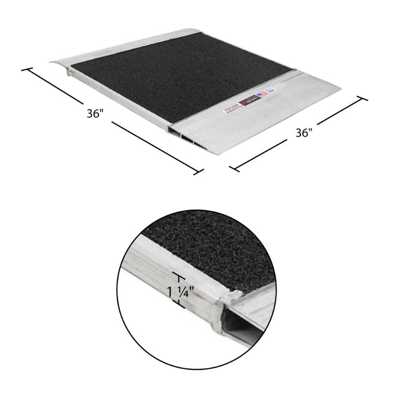 dimensions of the HD Ramps 36"x36" Grit-Coat Shipping Container Ramp
