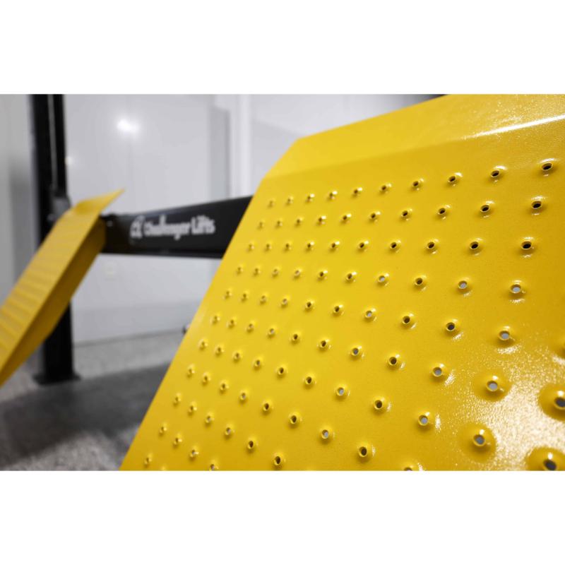 ramps of the Challenger Lifts 4115EFX Four Post Automotive Lift 
