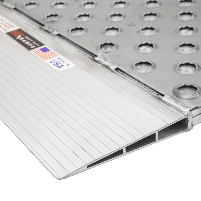 knife foot of the HD Ramps 48" x 36" Punch Plate Shipping Container Ramps 8,000 lb. Capacity