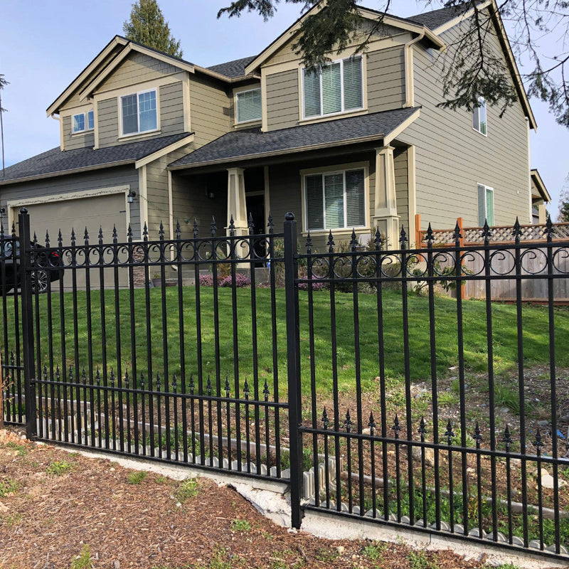 Aleko 4-Panel Steel Fence Kit - PRAGUE Style - 8x5 ft. Each