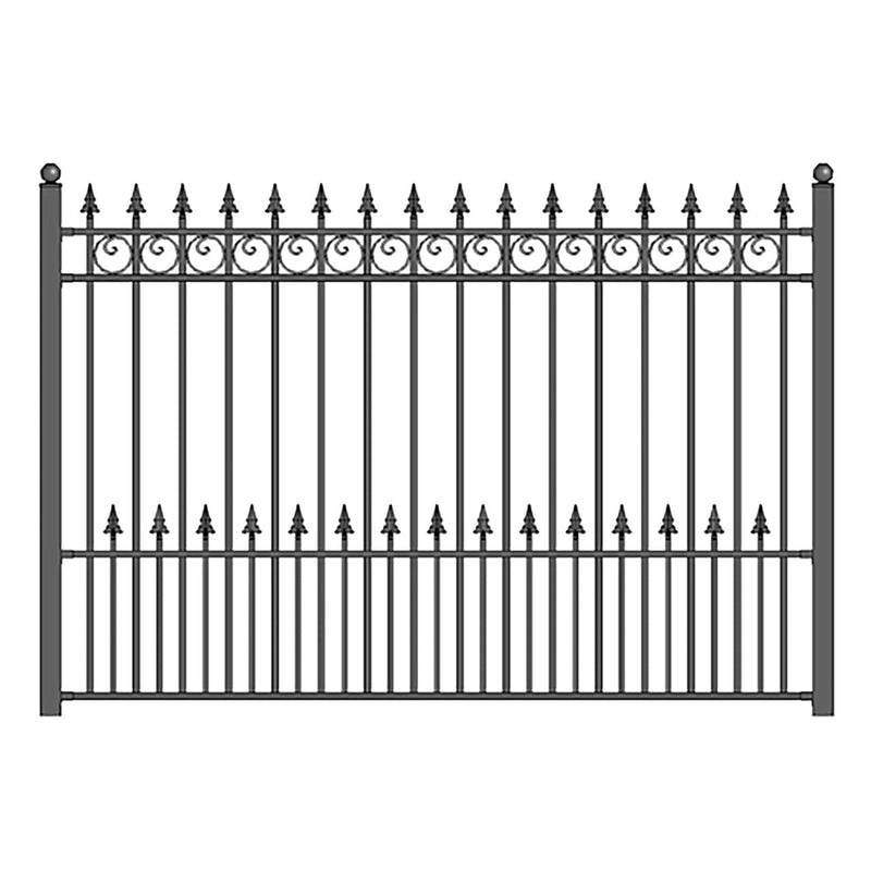 Aleko 4-Panel Steel Fence Kit - PRAGUE Style - 8x5 ft. Each