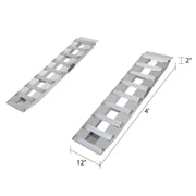 dimensions of the HD Ramps 4' x 12" Hook & Plate Hybrid End Aluminum Car Trailer Ramps 3,000 lbs Capacity