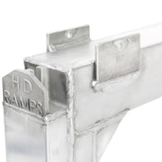 welded bracket of the HD Ramps 5" x 100.875" x 20" Aluminum Load Leveler Bridge for Step Deck Trailers 