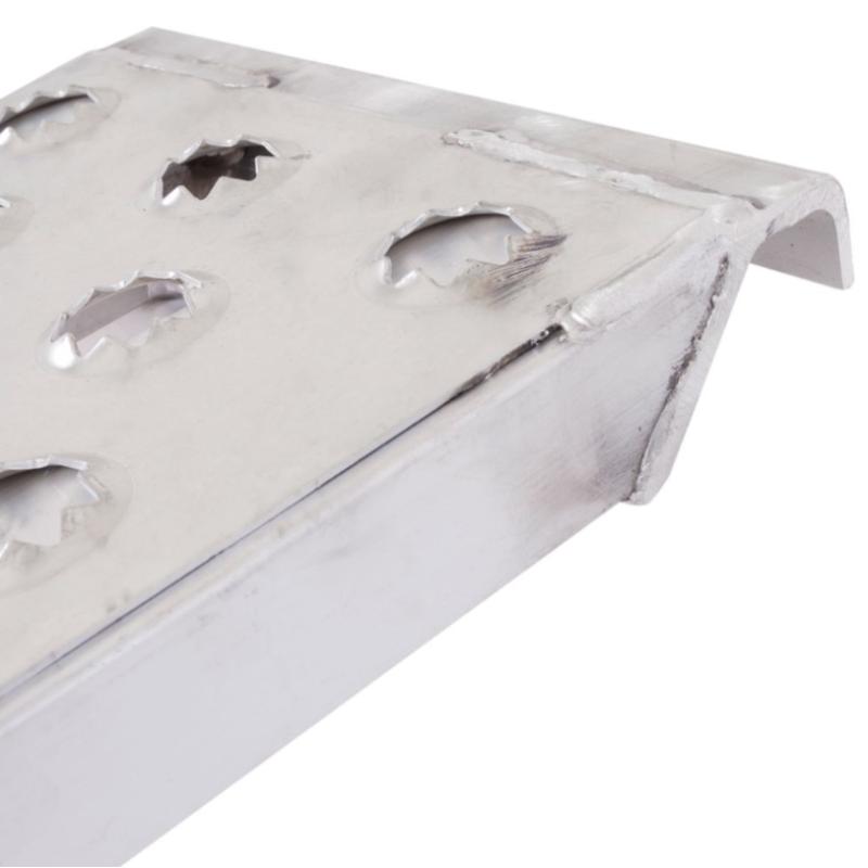 hook end of the HD Ramps 5' x 12" Hook End Aluminum Car Trailer Ramps 3,000 lbs Capacity