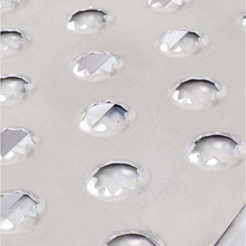 punch plate of the HD Ramps 5' x 12" Hook End Aluminum Car Trailer Ramps 3,000 lbs Capacity 