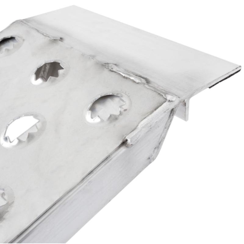hybrid end of the HD Ramps 6' x 12" EZ Traction Hook & Plate Hybrid End Aluminum Car Trailer Ramps 2500 lbs Capacity 