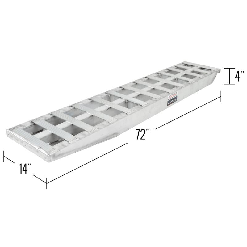 dimensions of the HD Ramps 6' x 14" Hook-End Equipment Ramps