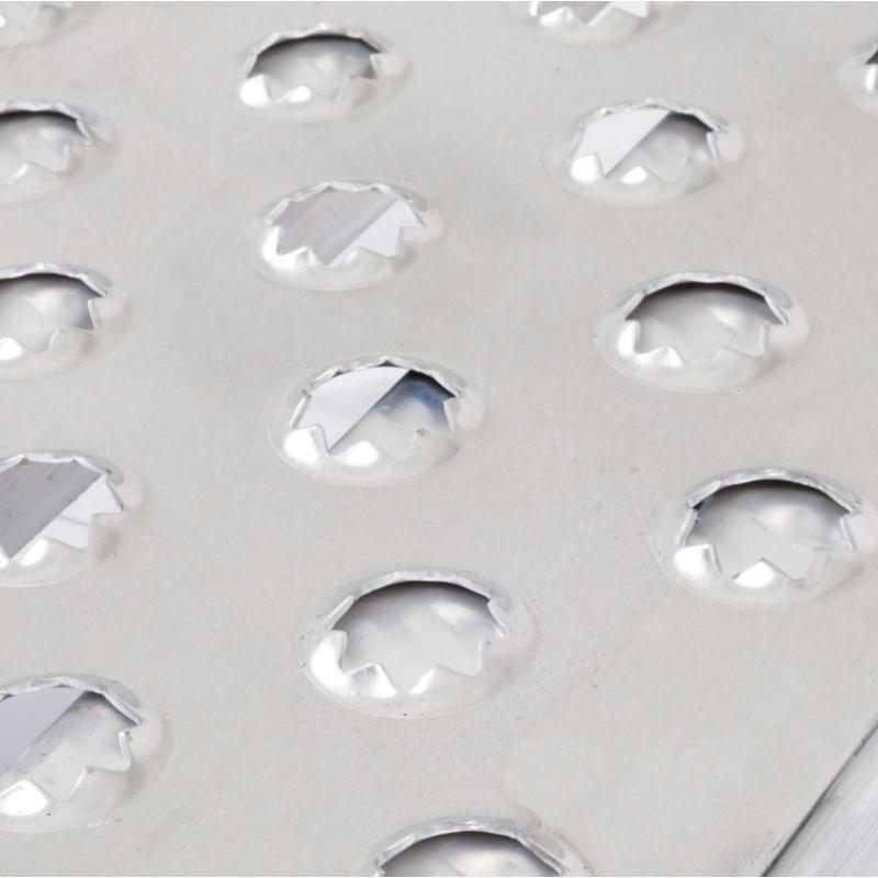 punch plate of the HD Ramps 6' x 15" EZ Traction Aluminum Hook End Car Trailer Ramps 4000 lbs Capacity