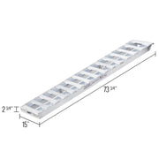 HD Ramps 6' x 15" Hook-End Equipment Ramps dimensions