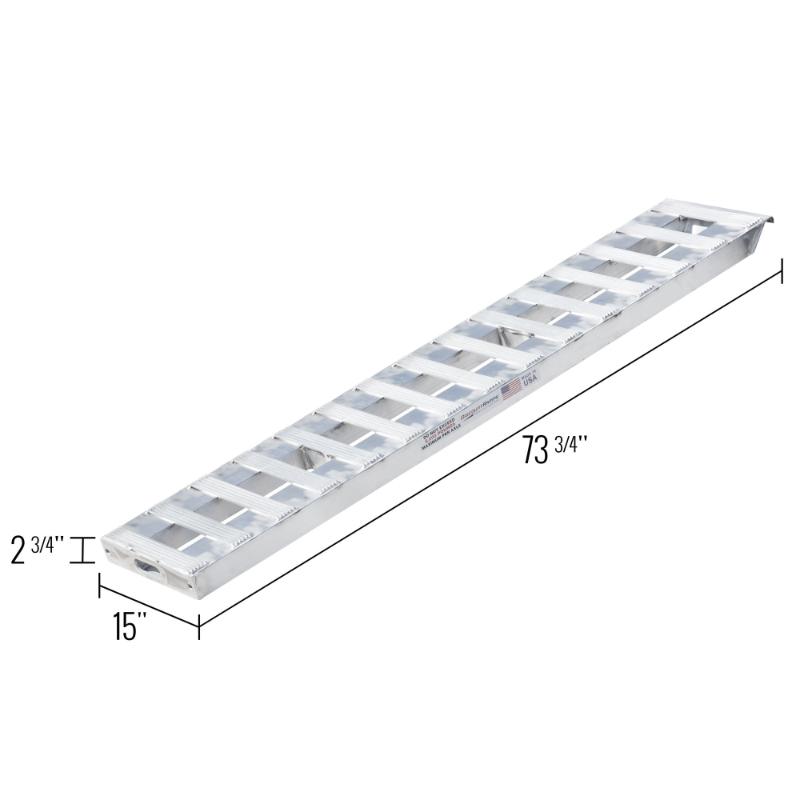 HD Ramps 6' x 15" Hook-End Equipment Ramps dimensions