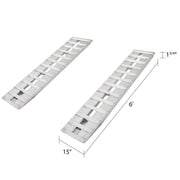 dimensions of the HD Ramps 6' x 15" Hook End Aluminum Car Trailer Ramps 4000 lbs Capacity