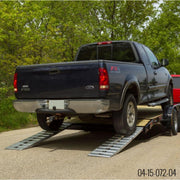 HD Ramps 6' x 15" Hook End Aluminum Car Trailer Ramps 4000 lbs Capacity is in use