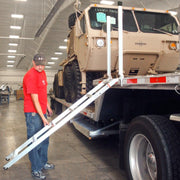 HD Ramps 72" EZ Deck Step® Semi-Trailer Step Ladder Adjustable 54"-66" 375 lbs Capacity is being folded