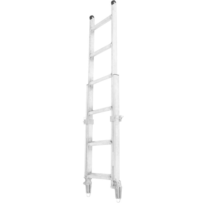 HD Ramps 72" EZ Deck Step® Semi-Trailer Step Ladder Adjustable 54"-66" 375 lbs Capacity when folded