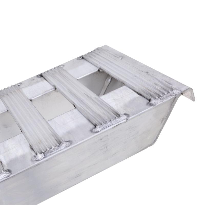 hook end of the HD Ramps 7' 6" L x 15" W Aluminum Car Trailer Ramps