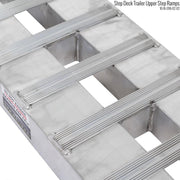 serrated rungs of the HD Ramps 8' x 16" Aluminum Ramps with Pin-On Ends 10,000 lb. Capacity is stacked on each other