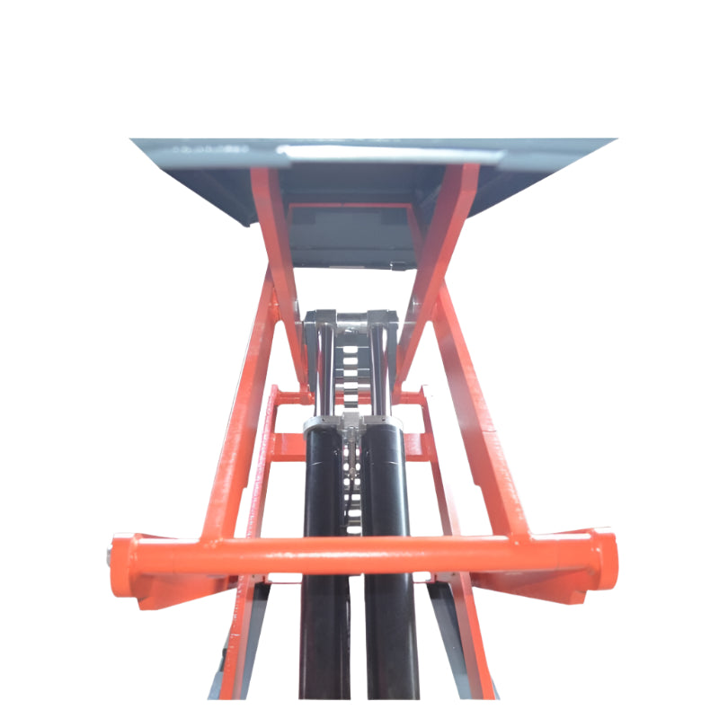 hydraulic cylinder of the KATOOL KT-X95 Full Rise Scissor Lift – Flush-Mount 8000 lb Capacity Lift with CE Certification and Space-Saving Design